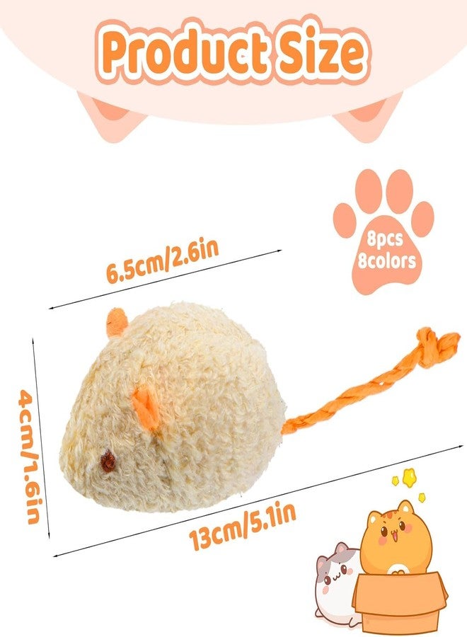 KsPups Mouse Toy - 8 Pieces Cats Mouse Plush Cat Toys Realistic Cute Kitten Mice Filled Polyfill Rat for Cat - Image 2